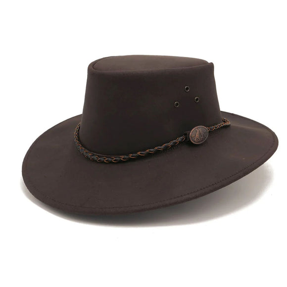 Kadadu Echuca Leather Hat Brown