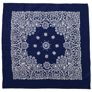 Blue Paisley Print Bandanna