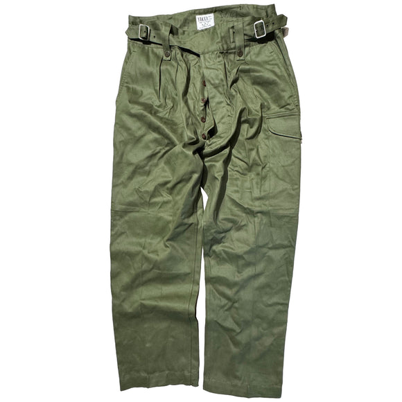 Original Australian Army Jungle Green Vietnam Era Cross Over Trousers - Size 14 - 102cm