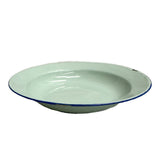 22cm Enamel Soup Plate x 4 Mint (Factory Seconds)