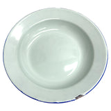 22cm Enamel Soup Plate x 4 Mint (Factory Seconds)