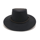 Kadadu Echuca Leather Hat Black