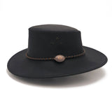 Kadadu Echuca Leather Hat Black