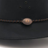 Kadadu Echuca Leather Hat Black