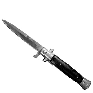 Stiletto Style Folding Knife Black