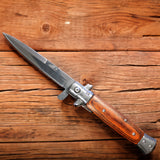 Stiletto Style Folding Knife brown