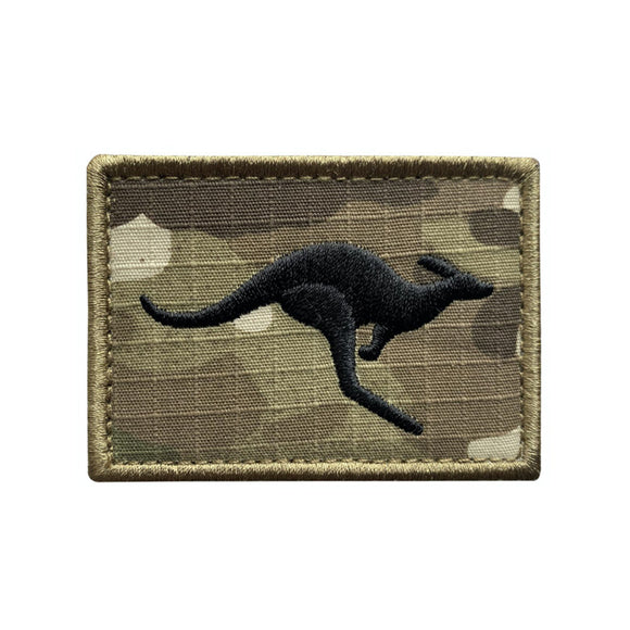 Multicam with Black Fighting Roo 70 x 50mm Patch